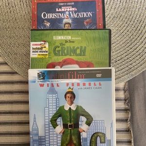 DVD Lot Elf, Ntl Lampoon XM’S Vacation,The Grinch